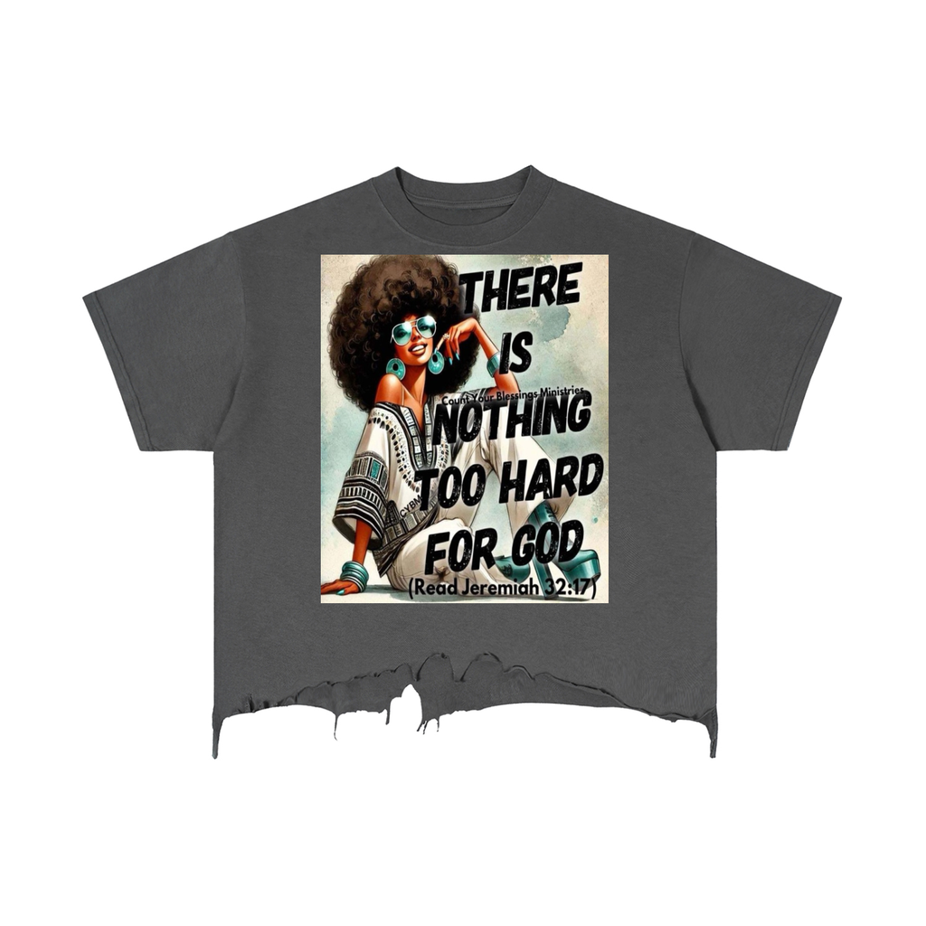 Nothing too hard for GOD vintage distressed hem T shirt